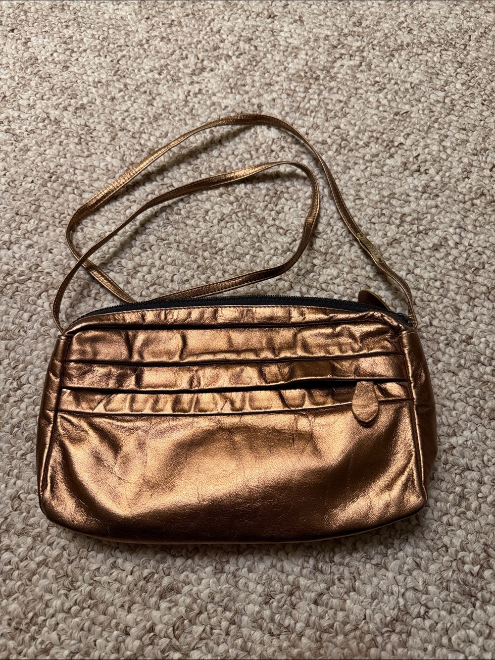 Bill Dorf Metallic Copper Crossbody Shoulder Bag - Women's